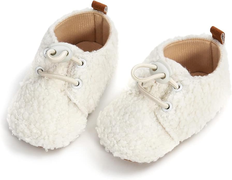 Ohwawadi Infant Baby Boys Girls Slippers Cozy Fleece Booties Soft Bottom Warm - Image 4