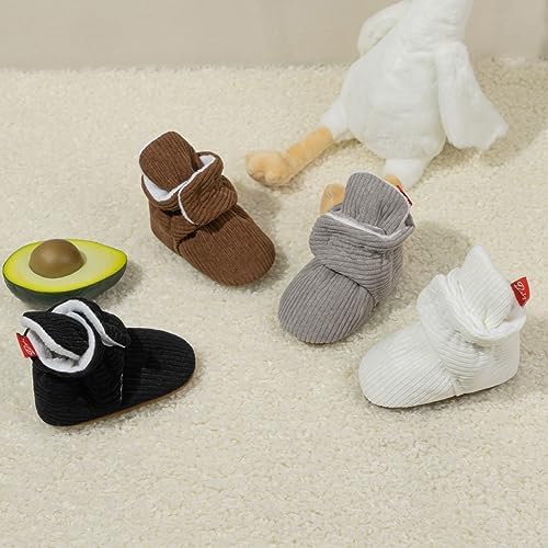 Meckior Newborn Infant Baby Girls Boys Warm Fleece Winter Booties First Walkers - Image 4