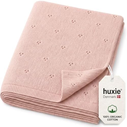 Receiving Blankets, 100% Organic Cotton Knit, Newborn Baby Swaddle | by huxie