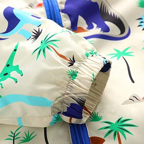 Boys' Hooded Dinosaur Jacket Windbreaker Outerwear - Image 4