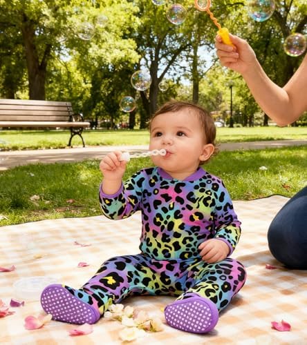 uideazone Baby Girls Footed Pajamas, Zip Sleeper - Image 2