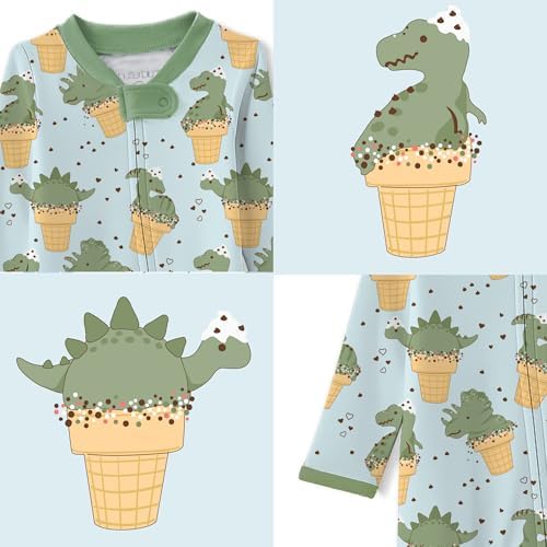 Butterblu Scout Sleep & Play 100% Organic Cotton Footed Zip Front PJs | GOTS - Image 5