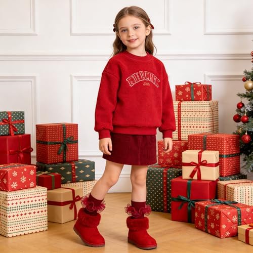 Girls Ruffle Socks Double Lace Turn Cuff Frilly Church Dress Socks - Image 3