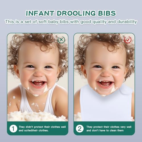 8 Pack Baby Bibs Unisex Adjustable - Image 4