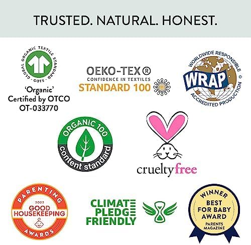 HonestBaby Baby Girls' 5-pack Long Sleeve Ruffle Shoulder Bodysuits 100% - Image 3