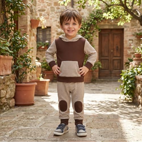 Infant Baby Boy Fall Winter Clothes Outfit Hooded Long Sweatshirt Pant Set - Image 6