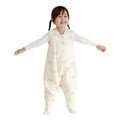 Duomiaomiao 2.5 TOG Toddler Sleep Sack 24-36 Months 100% Cotton Winter Side Open Zipper Baby Sleep Sack with Feet, Warm Toddler Wearable Blanket