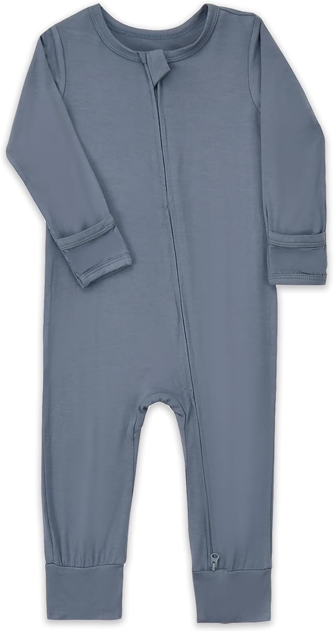 Aablexema Unisex Rayon of Bamboo Baby Footless Pajamas Romper - Image 3