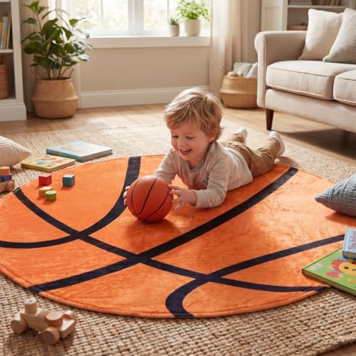 SeaRoomy Sports Balls Blanket, Novelty Funny Basketball Blanket, 60 in - Image 5