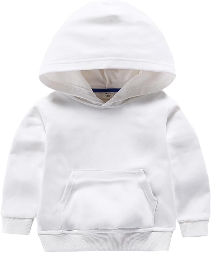 Baby Kids Boy Girl Solid Casual Pocket Hoodie Sweatershirt Long Sleeve Pullover by RUIBETYHUA