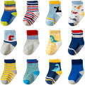 Toddler Non Slip Grips Socks Kids Anti Skid Baby Boys Girls Cotton Crew Socks by AMENLAN