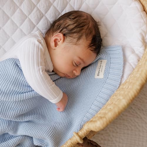 100% Organic Cotton Heritage Knit Textured Baby Quilt Blanket - Image 6