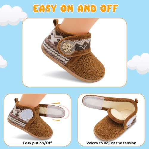 FEETCITY Baby Booties Girls Boys Infant Slippers First Walkers Shoes Warm Socks - Image 5