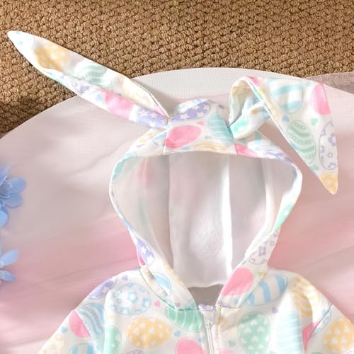 Unutiylo Unisex Baby Boys Girls Long Sleeve Infant Baby Zipper Hooded Jumpsuits - Image 5