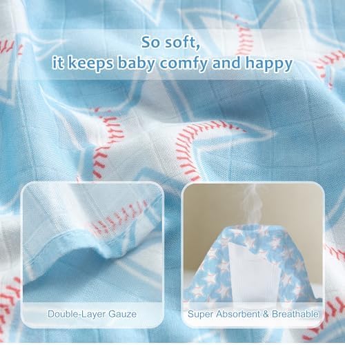 Baby Swaddle Blankets, Bamboo Muslin Receiving Blanket | 1-Pack, Lightweight & - Image 3