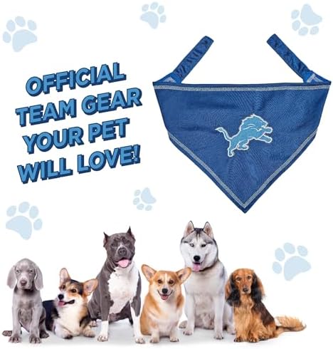 Pets First NFL Detroit Lions TIE Bandana, Small/Medium. Dog Bandana Scarf Bib - Image 4