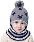Baby Winter Hat Scarf Set, Unisex Infant Toddler Kids Hat Scarf by GZMM