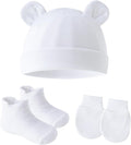 UTTPLL Newborn Hats Mittens Set Toddler Girls Boys Cotton Nursery Hospital by UTTPLL