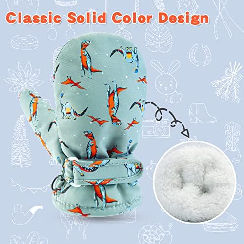 BAVST Toddler Waterproof Mittens Fleece Lined Baby Boys Girls Winter Warm Glove - Image 3
