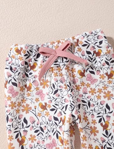 oklady Baby Girl Clothes, Hoodie Tops Floral Pant - Image 5