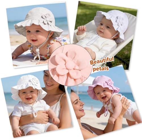 Baby Girl Wide Brim Bucket Hats - Image 7