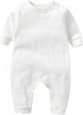 Unisex Baby romper, Long Sleeve 100% Cotton Baby Clothes, Baby Footless Jumpsuit by Jomixa