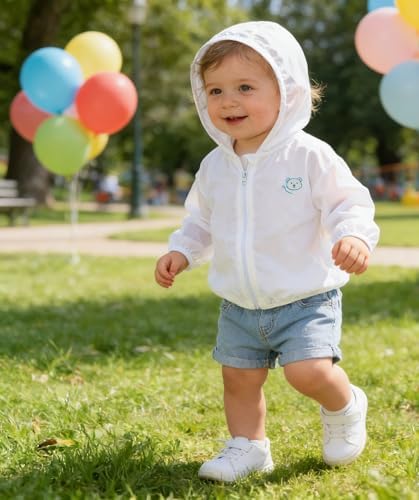 Toddlers-Baby Sun-Jacket UV-Protection-Hoodie Long-Sleeve Zip - Image 6
