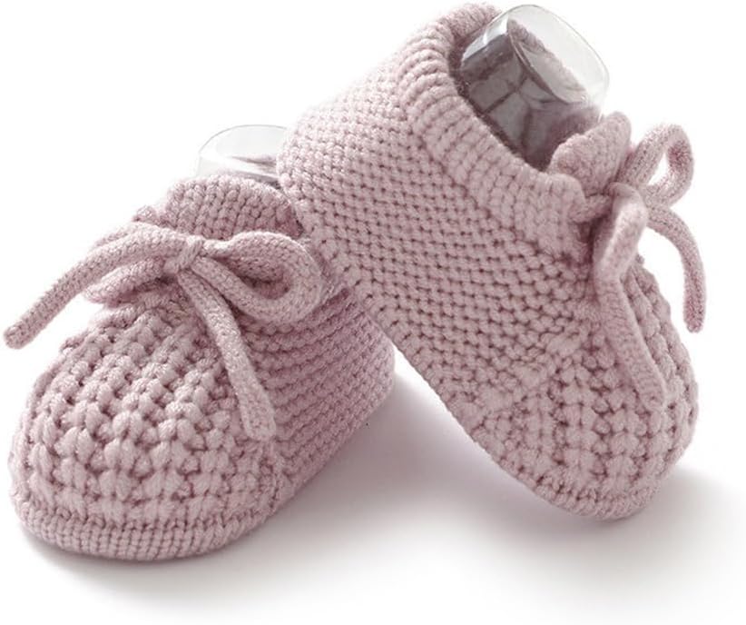 Newborn Shoes, Baby Girls Boys Hand Knit Booties, Photography Props, Photoshoot - Image 3