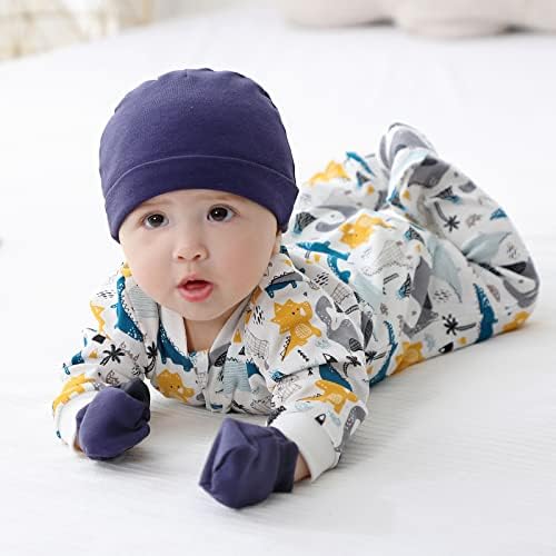 MAMIMAKA Baby Hat and Mittens Set Newborn Baby Hats Caps - Image 4