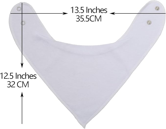 Cotton White Bandana Drool Bibs - Image 3