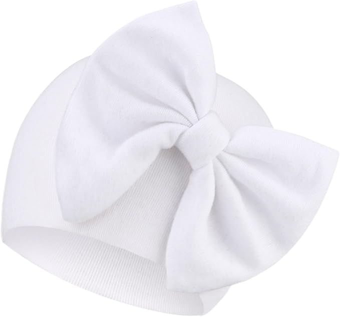 Newborn Baby Hats and Mittens Set Infant Bow Beanie Cap Toddler Gloves Newborn - Image 5