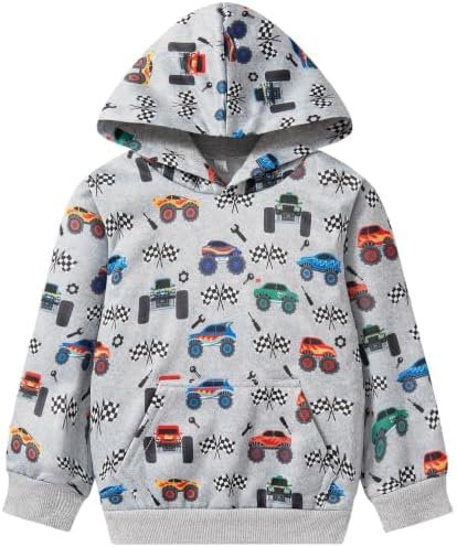 RETSUGO Baby Boys Dinosaurs Hoodie Boy Girls Truck Pullover by RETSUGO