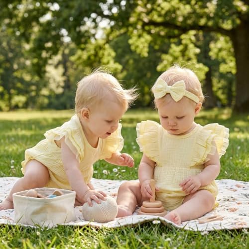 TITKKOP Ruffle Bubble Romper for Baby Girl | One-Piece Shorts Jumpsuit | Summer - Image 2