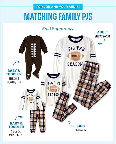 The Children's Place Baby Family Matching, Football Pajama Sets - Image 4