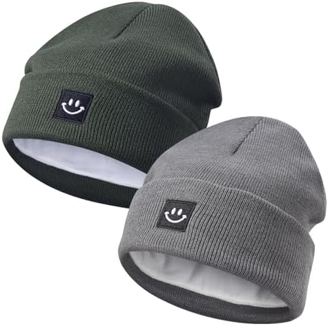MaxNova 2 Pack Baby Beanie Fleece Lined Knit Toddler Hat by MaxNova