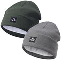 MaxNova 2 Pack Baby Beanie Fleece Lined Knit Toddler Hat by MaxNova