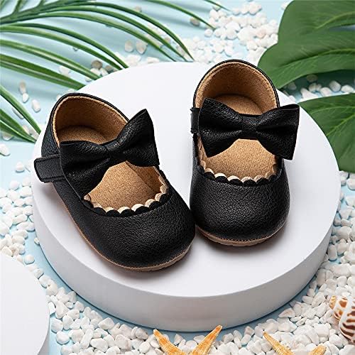 Meckior Infant Baby Girls Soft Sole Bowknot Princess Wedding Dress Mary Jane - Image 4