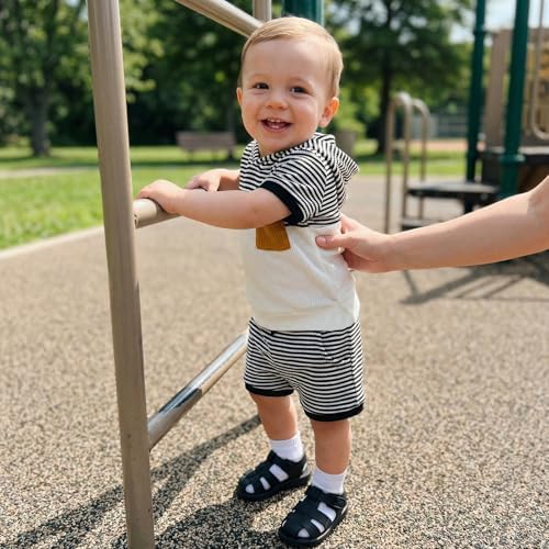 Toddler Baby Boy Hooded Dinosaur Summer Outfit Funny T-Shirt Shorts Set - Image 4
