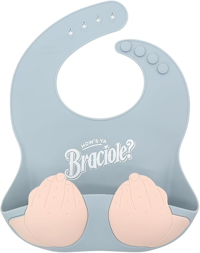 Teasin' Teethers Funny Italian Silicone Baby Bib by Unknown