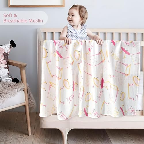 Baby Swaddle Blankets, Bamboo Muslin Receiving Blanket | 1-Pack, Lightweight & - Image 2
