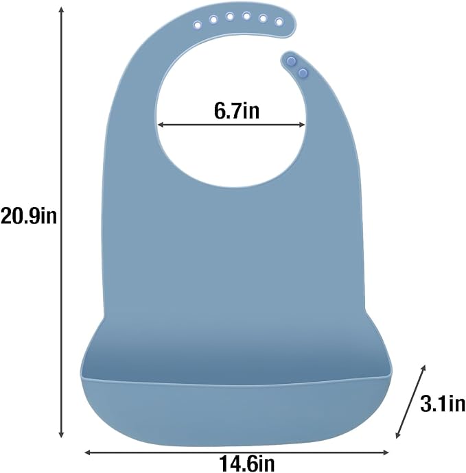Emptycolor Silicone Adult Bib for Men & Women Waterproof Bib - Image 2