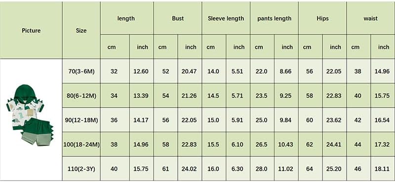 Toddler Baby Boy Hooded Dinosaur Summer Outfit Funny T-Shirt Shorts Set - Image 7