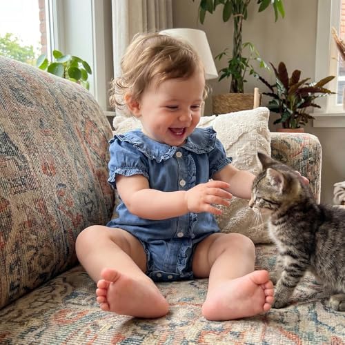 Baby Girl Denim Outfit Button Romper Jean Jumpsuit Shorts Overalls Toddler - Image 4