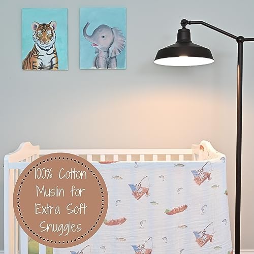 LollyBanks Muslin Swaddle Blankets 2PACK, 100% Cotton Baby Blanket 47 x 47 - Image 5