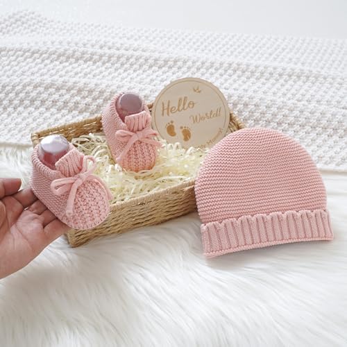 Baby Booties with Hat Set - Image 3