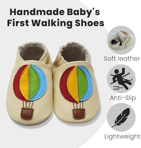 YALION Baby Soft Leather Shoes Suede Sole Infant Toddler First Walking Sports - Image 3