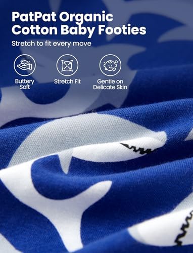 PATPAT Organic Cotton Baby Footie Pajamas - Image 4