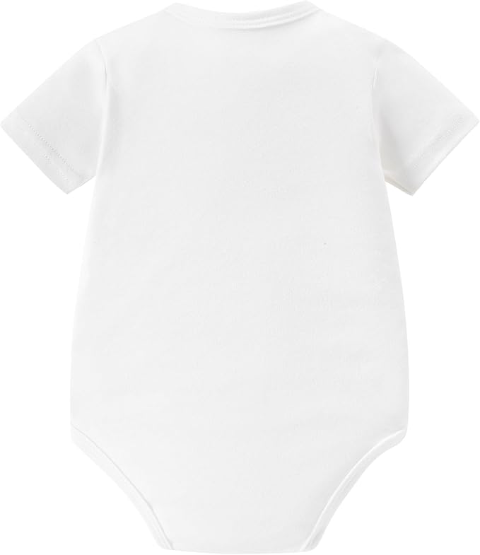 AIWUHE Unisex-Baby Short Sleeve Bodysuits Cotton One-piece Boy Girl Summer - Image 2