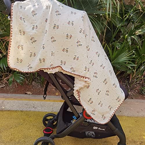 Baby Muslin Cotton Thick Blanket Dotted Backing Double Layer Soft Newborn - Image 3