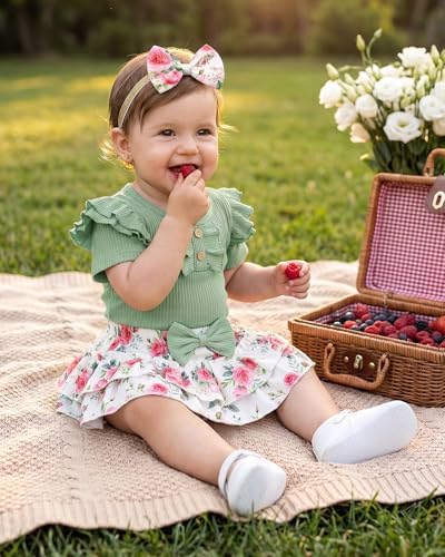 HONGTEYA Baby Girl Clothes Set Newborn Infant Summer Outfits - Image 3